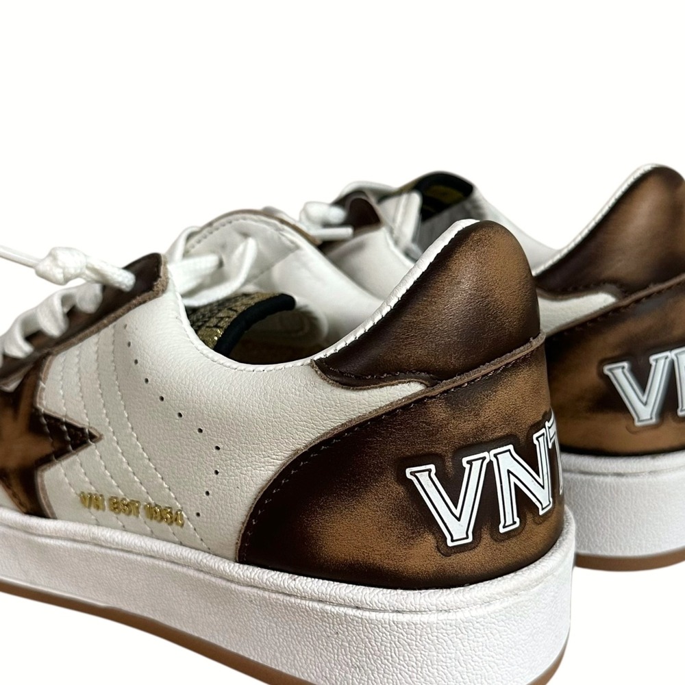 Vintage Havana Women Bronze Distressed Star Low Top Sneakers VH EST 1954 White - Picture 8 of 16